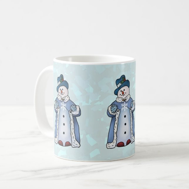 Feiner Schneemann Kaffeetasse (Vorderseite Links)