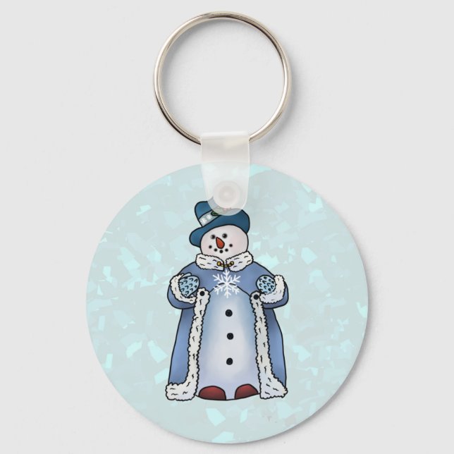 Feiner Schneemann Schlüsselanhänger (Vorderseite)