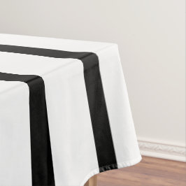 feiner schwarzer und weißer Streifen Tischdecke