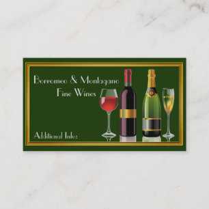 Feiner Wein-Grün-Visitenkarte Visitenkarte