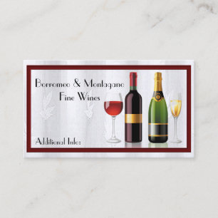 Feiner Wein-Weiß-Visitenkarte Visitenkarte
