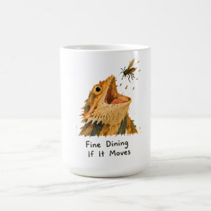 Feines Essen, wenn es sich bewegt Bartagamen-Kunst Kaffeetasse