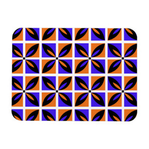 Feines geometrisches Blumendesign Magnet