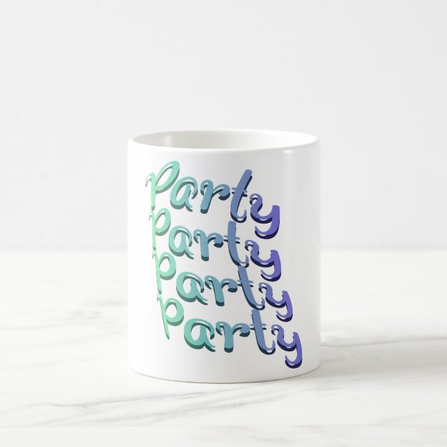 Feines Party und Kaffee am Morgen Kaffeetasse (Mittel)
