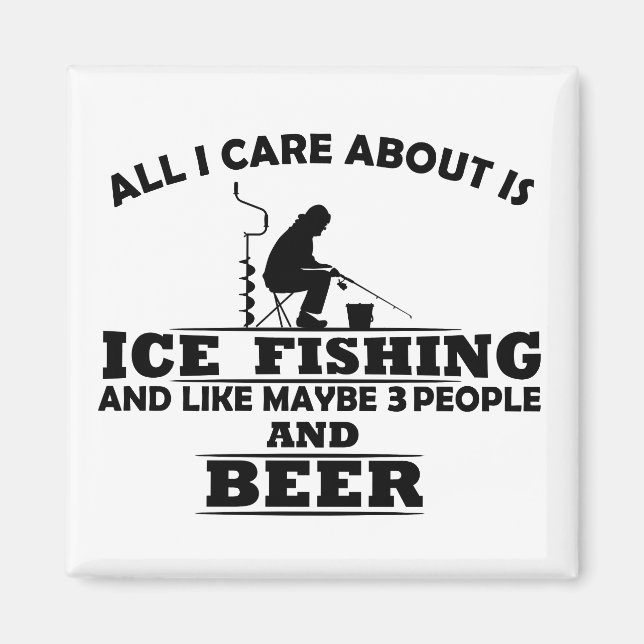 Feines Sprichwort zum Trinken und Eisangeln Magnet (Vorne)