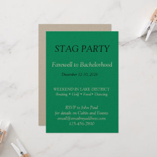 Feines und stilvolles STAG-PARTY Einladung
