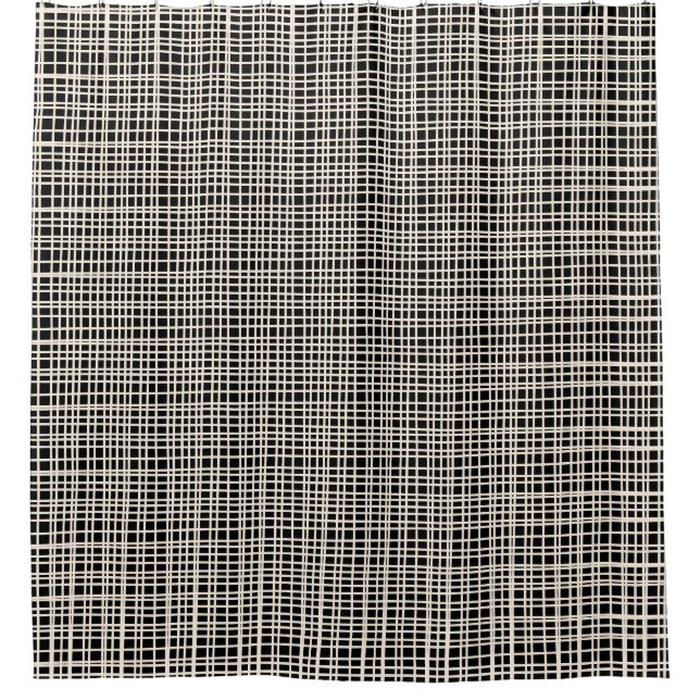 Feines Weave Mitte des 20. Jahrhunderts Modernes M Duschvorhang (Vorderseite)