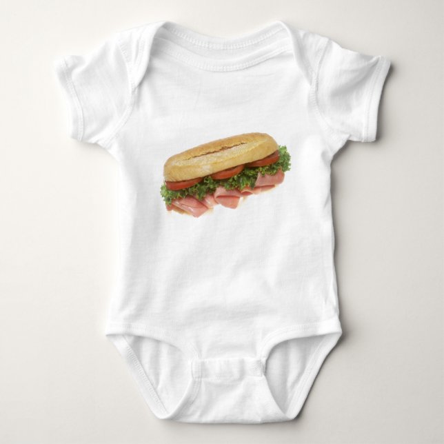 Feinkostgeschäft-Sandwich Baby Strampler (Vorderseite)