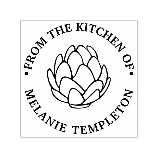 Feinschmecker Artichoke "Aus der Küche" Name Permastempel (Design)