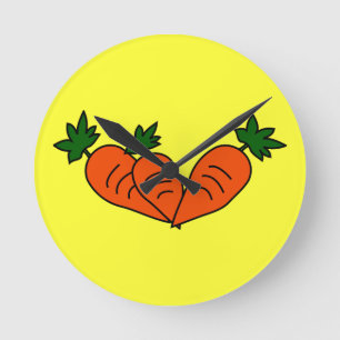 Feinschmecker Carrot Clock Runde Wanduhr