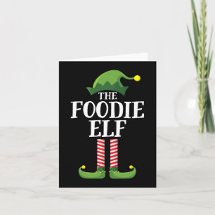 Feinschmecker Elf Matching Familiengruppe Weihnach Karte