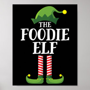 Feinschmecker Elf Matching Familiengruppe Weihnach Poster