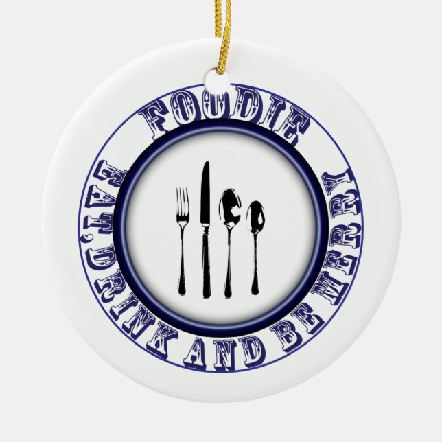 Feinschmecker, essen, Getränk und sind fröhliche Keramikornament (Vorne)
