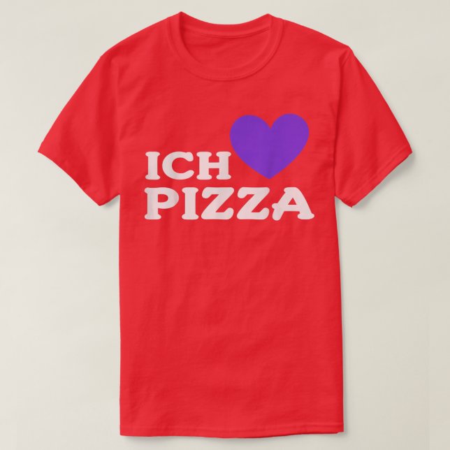Feinschmecker Food Lover Pizza Pub I Liebe Pizza i T-Shirt (Design vorne)