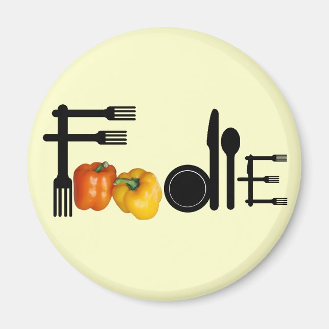 Feinschmecker für hellen Hintergrund Magnet (Vorne)