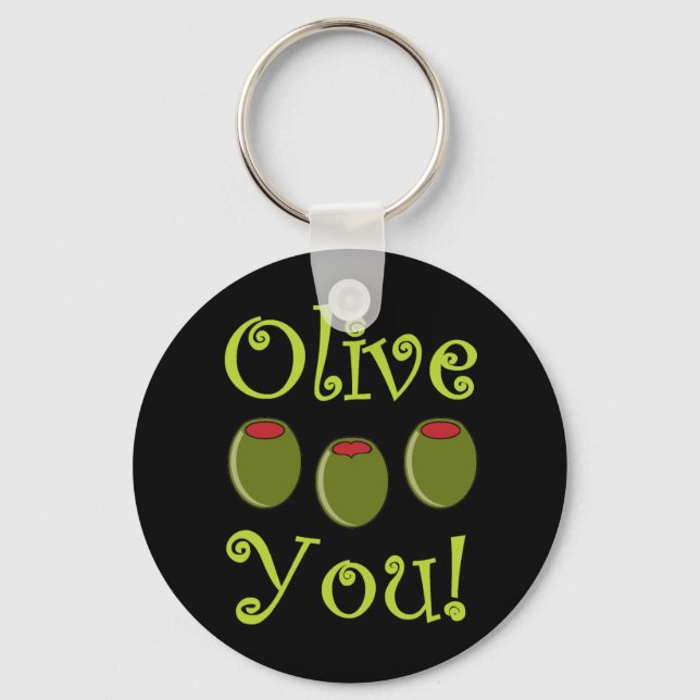 Feinschmecker Olive You Schlüsselanhänger (Vorderseite)