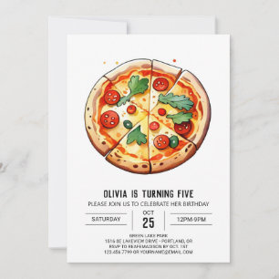 Feinschmecker Printable Pizza Birthday Einladung