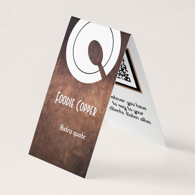 Feinschmecker Restaurant Template Business Card Visitenkarten (Vorderseite)