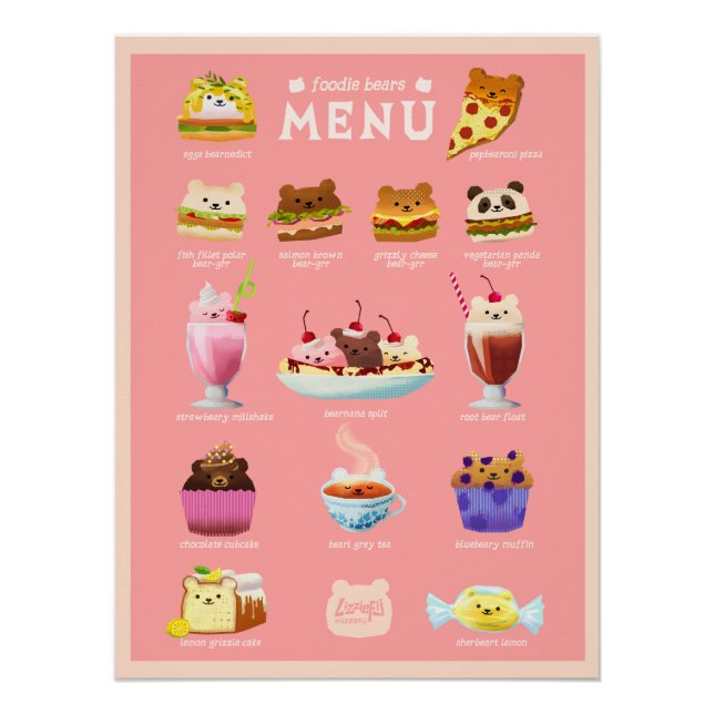 Feinschmecker trägt Poster (Vorderseite)