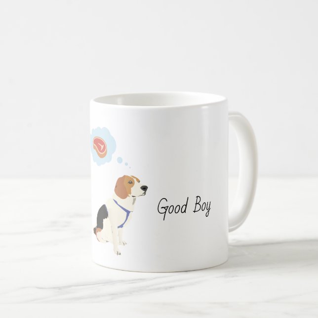 Feinschmeckerischer Beagle-Hund Kaffeetasse (VorderseiteRechts)