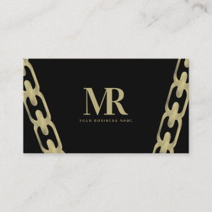 Feinschmuck Big Foil Chain Imitate Gold Visitenkarte