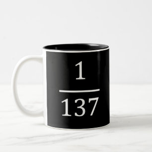 Feinstrukturkonstante, nur für Physiker Zweifarbige Tasse