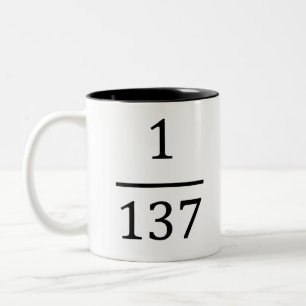Feinstrukturkonstante, nur für Physiker Zweifarbige Tasse