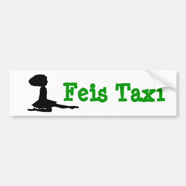 "Feis Taxi-" Iren-Tanz-Autoaufkleber Autoaufkleber (Vorne)