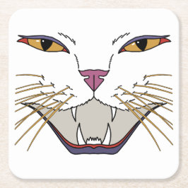 Feisty Cat Lover Rechteckiger Pappuntersetzer