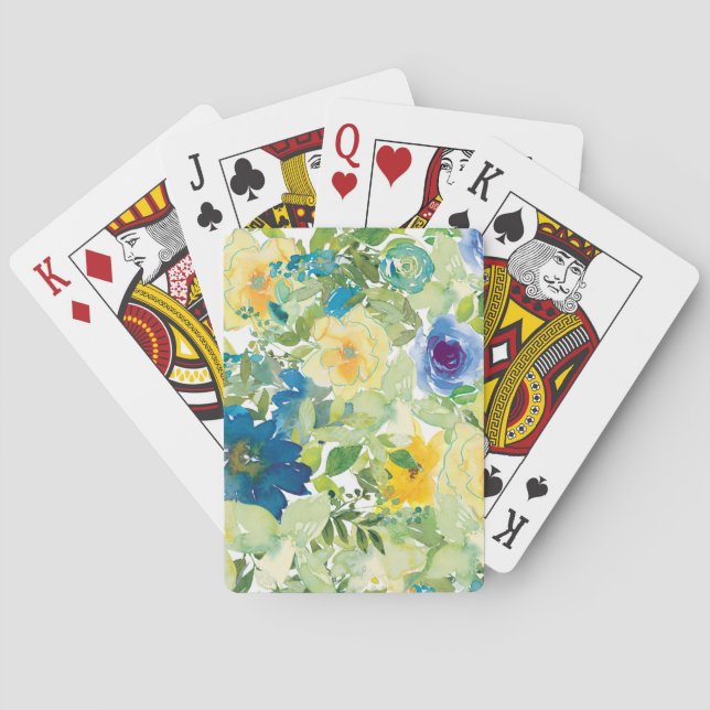 Feld Blume Spielkarten (Rückseite)