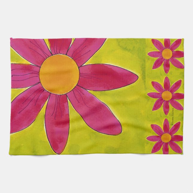 Feld der Daisies - amerikanisches MoJo Küchentuch (Horizontal)