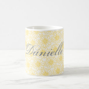 Feld der Daisies-Tasse, Gelbe Blumen Kaffeetasse