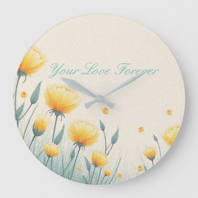Feld der endlosen Liebe Große Wanduhr (Vorderseite)