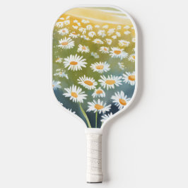 Feld der Gänseblümchen | Blumenwiese Florale Maler Pickleball Schläger