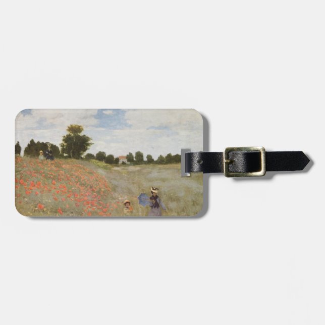 Feld der Mohnblumen Claude Monet Gepäckanhänger (Vorderseite horizontal)