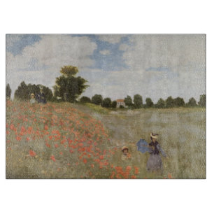 Feld der Poppies Claude Monet Schneidebrett