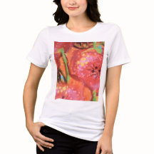 Feld der Poppies T - Shirt der Frauen