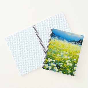 Feld der wild lebenden Blume Notizbuch