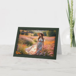 Feld der Wildblumen Geburtskarte der Frau Karte