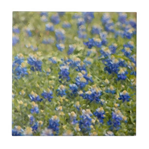 Feld des Texasbluebonnets-Malens Fliese
