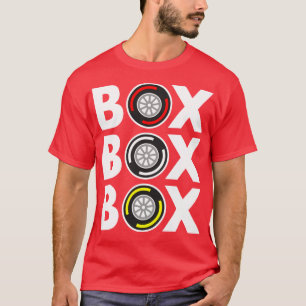 Feld F1 Reifenkomposition Weißer Text T-Shirt