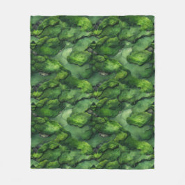 Feld für grüne Moos Fleecedecke