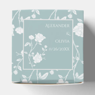 Feld "Gastgeschenk Hochzeit der aquamarinen Rose" Geschenkschachtel