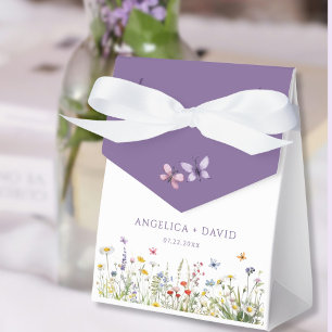 Feld "Gastgeschenk Hochzeit der lila Wildblume" Geschenkschachtel