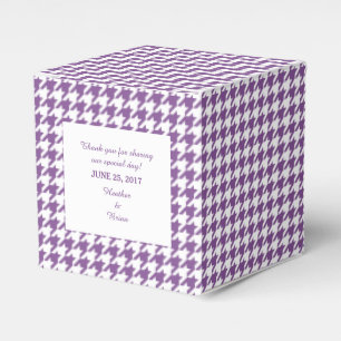 Feld "Gastgeschenk Hochzeit des lila Hahnentrittmu Geschenkschachtel