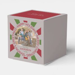 Feld "Happy Holidays" für benutzerdefinierte Foto- Geschenkschachtel