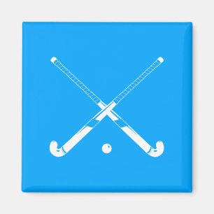Feld-Hockey-Silhouette-Magnet-Blau Magnet