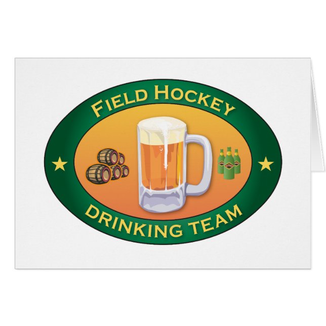 Feld-Hockey-trinkendes Team (Vorderseite (Horizontal))