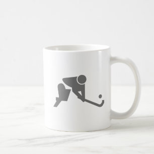 Feld-Hockeygrau-Silhouette Kaffeetasse
