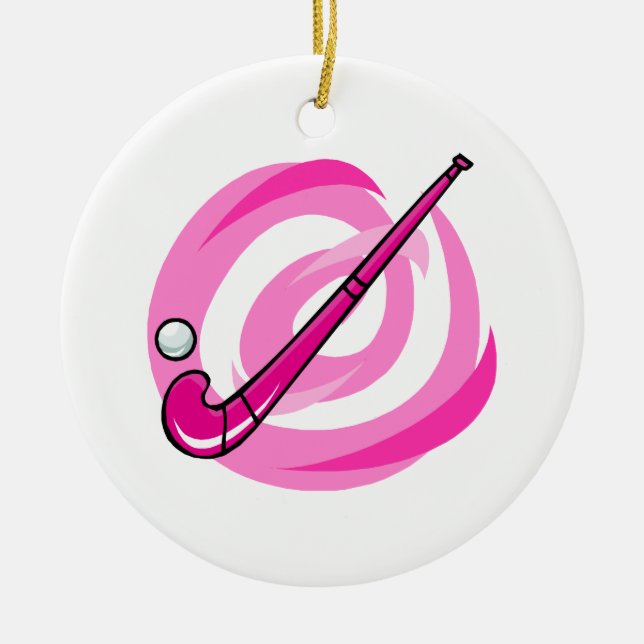 Feld-Hockeyrosalogo Keramikornament (Vorne)